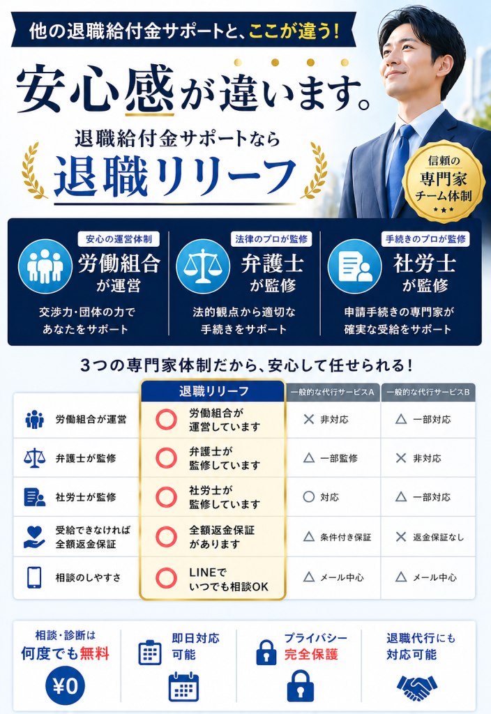 退職リリーフを弊社が推奨する理由